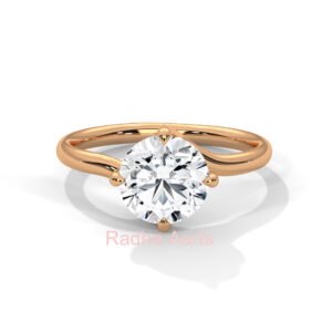 Solitaire Round Diamond Ring Gift Her New Your Fashion