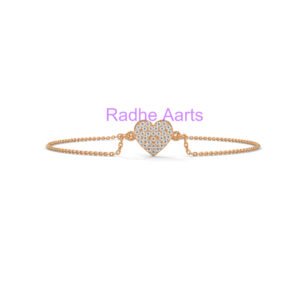 Heart Diamond Gold Bracelet New York Love
