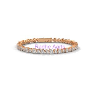 Heart Diamond Gold Bracelet Gift Her Korea Lux