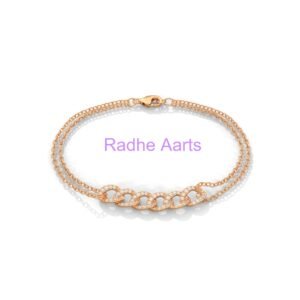Double Chain Diamond Bracelet Gift Her Zurich Swiss