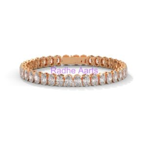 Oval Diamond Bracelet Rome Yellow Gold Luxurious Gift