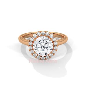 Halo Round Lab Diamond Ring Gift Sydney Australia Arts