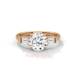 Side Diamond Engagement Ring Moscow Russian Gift