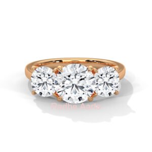 Round Lab Diamond Engagement Gold Ring Toronto Legacy