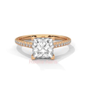 Classic Princess Diamond Engagement Ring Gift Shanghai Style