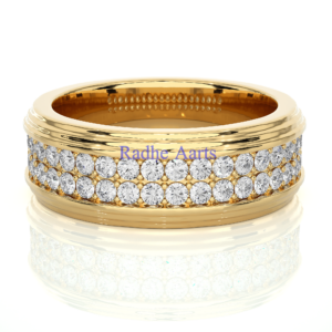 Pave Diamond Comfort Men's Band Gift New York Special