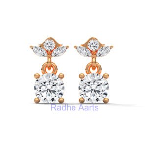 Round Diamond Earrings Gift Boston Elegance