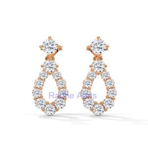 Round Diamond Earrings Gift Cairo Ancient Elegance