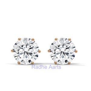 Round Lab Diamond Earrings Gift Her Tokyo Luxury