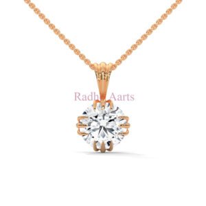 Round Diamond Pendant Gift Her Dubai Opulence